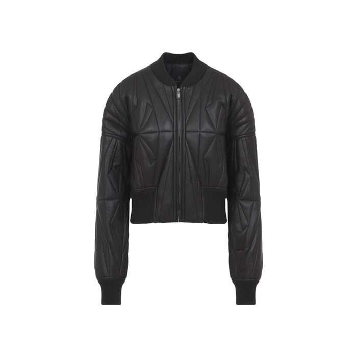 Moncler Rick Owens Leather Bomber Jacket
