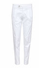 Rehash White Front Pleats Turn-Up Tro