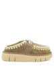 Mou Brown Suede Slippers