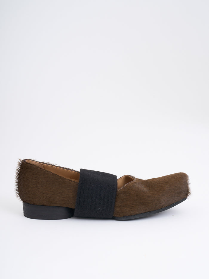 Uma Wang Low-Heeled Leather Ballet Flats