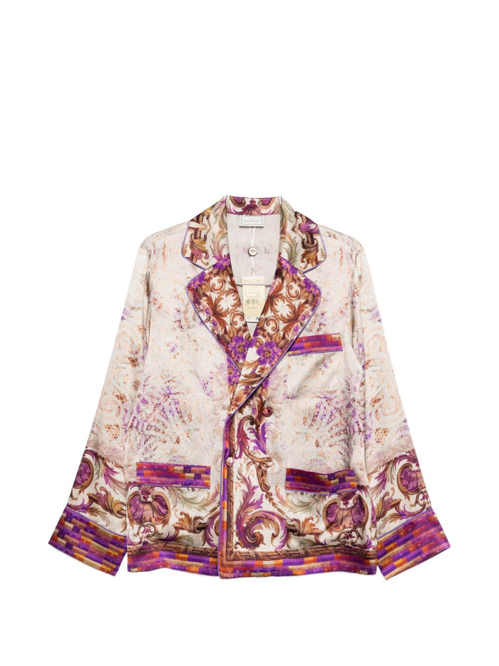 Pierre Louis Mascia Printed Silk Jacket