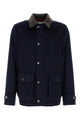 Brunello Cucinelli Navy Blue Wool Jacket