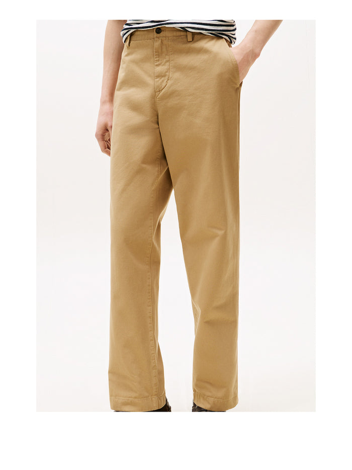 Tommy Hilfiger Camel Coloured Trousers With Button Closure And Zip.