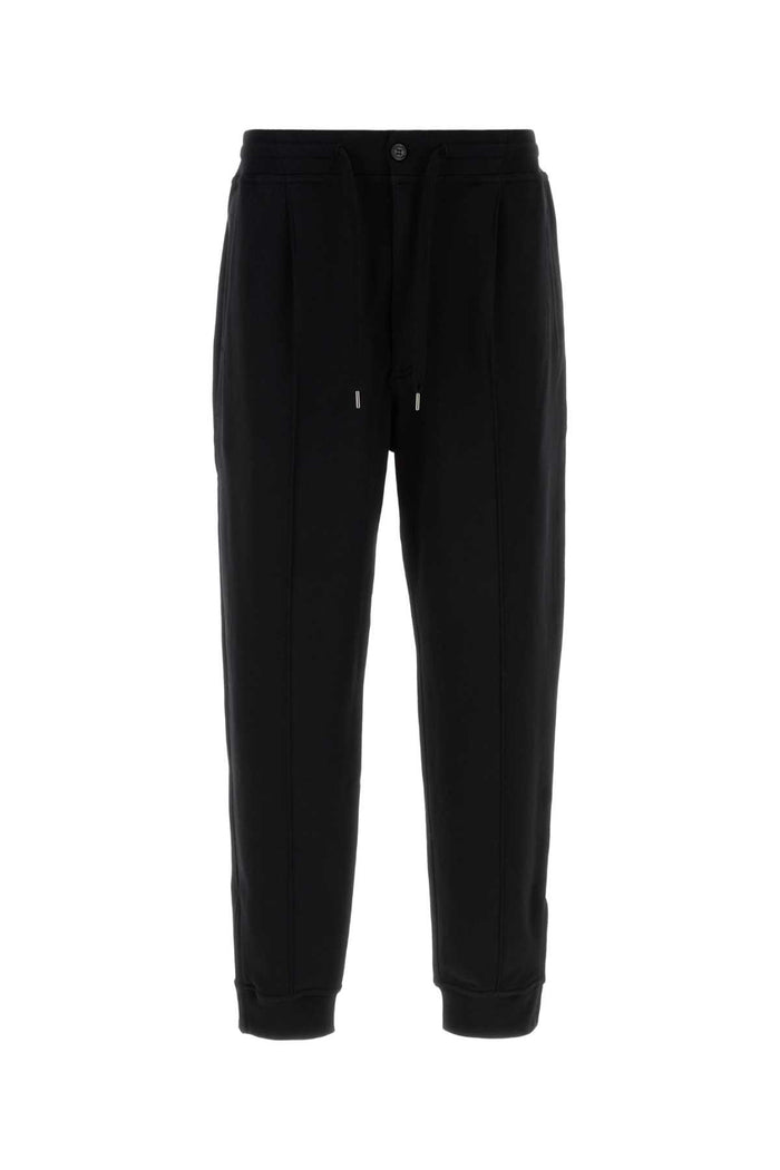 Brunello Cucinelli Black Cotton Blend Joggers