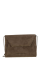 Brunello Cucinelli Bc Duo Suede Clutch Bag With Precious Chain