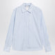 Max Mara White/Light Blue Striped Shirt