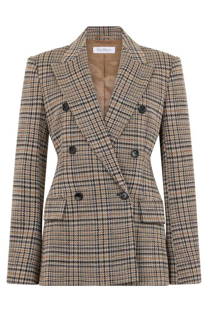Max Mara Double-Breasted Jacket In Wool And Cotton Blend