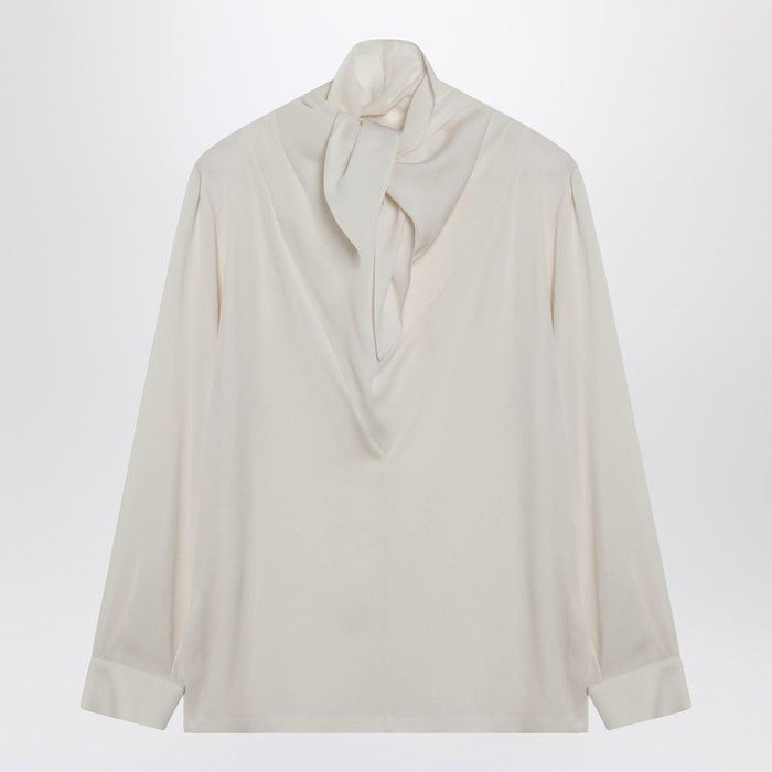 Max Mara Ivory Silk Charmeuse Blouse