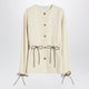 Max Mara Beige Linen And Silk Jacket With Drawstring