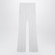 Max Mara Optical White Slim Trousers In Crêpe Canvas
