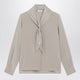 Max Mara Rock Beige Silk Blouse With Scarf
