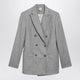 Max Mara Doublebreasted Blazer In Grey Silk And Cashmere