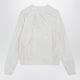 Max Mara Embroidered Cotton Crewneck Sweater In White