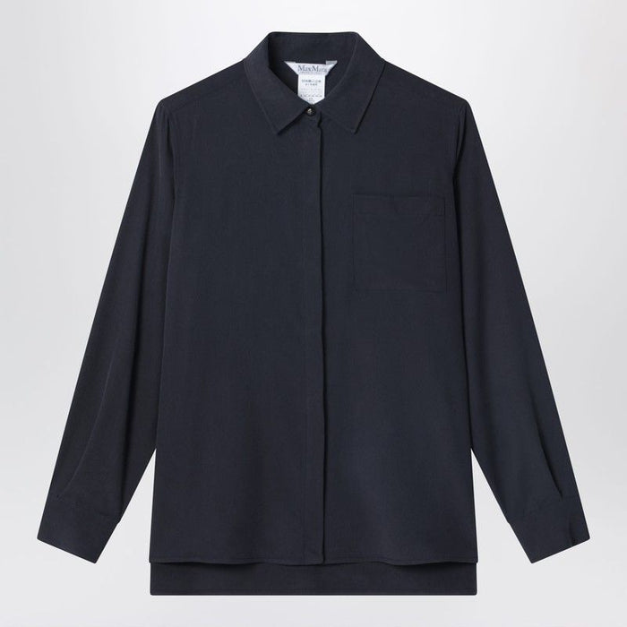 Max Mara Blue Silk Shirt
