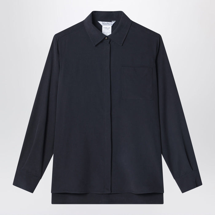 Max Mara Blue Silk Shirt