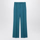 Max Mara Turquoise Wool And Silkblend Trousers