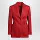 Max Mara Semifitted Singlebreasted Blazer In Red Linen