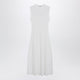Max Mara Midi Dress In White Crêpe Viscose