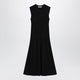Max Mara Midi Fit-And-Flare Ribbed Viscose Crêpe Dress In Black
