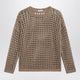 Max Mara Cotton Mesh Long-Sleeve Sweater In Desert