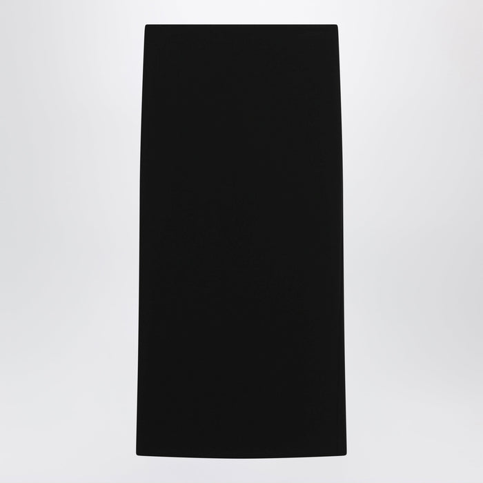 Max Mara Midi Skirt In Compact Crêpe Jersey In Black