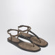 Brunello Cucinelli Suede Thong Sandals With Precious Straps