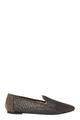 Brunello Cucinelli Suede Flats With Precious Net Embroidery