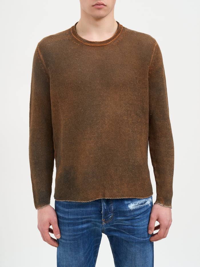 Avant Toi Hand Painted Crew Neck Sweater