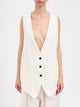 Andrea Ya'aqov Viscosis And Linen Gilet