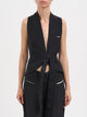 Alessandra Marchi Reversible Viscosis And Silk Gilet