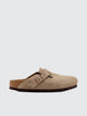 Birkenstock Boston Sfb Taupe Suede Leather Sandal