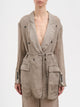 Masnada Double-Breasted Ramie Jacket