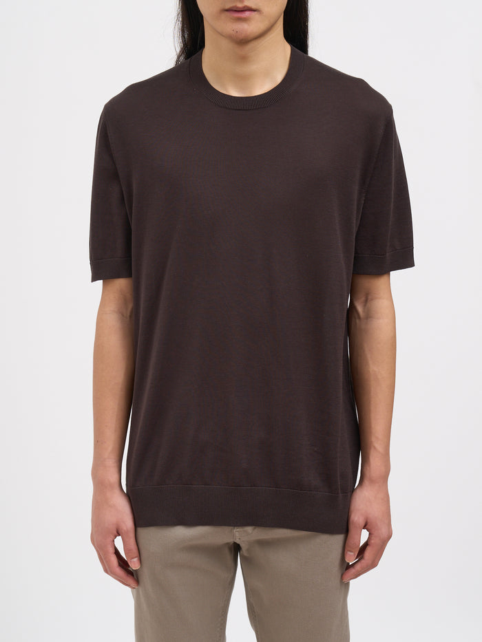 Paolo Pecora Crew Neck Silk Sweater