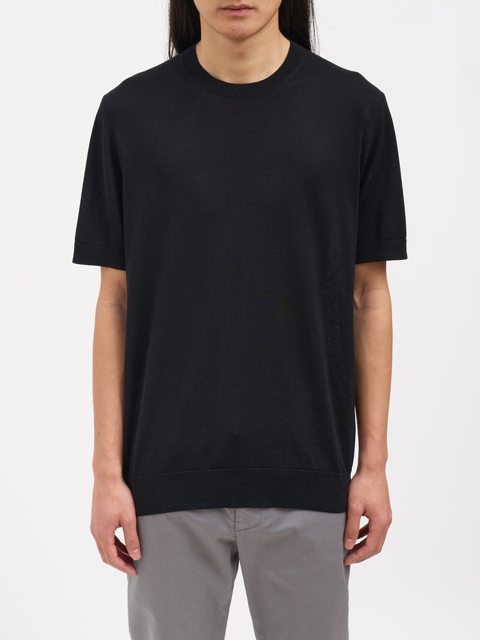 Paolo Pecora Crew Neck Silk Sweater