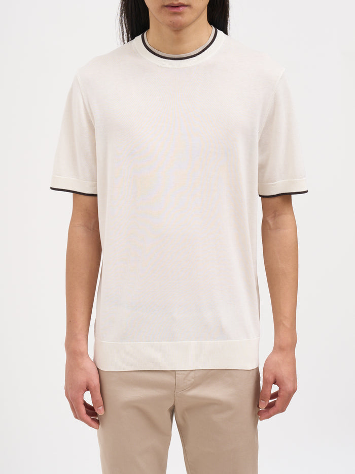 Paolo Pecora Crew Neck Silk Sweater