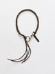 Our Legacy Braided Ladon Necklace Brown Leather