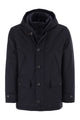 Fay Short Parka In Technical Gabardine