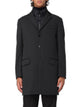 Fay Black Double Polyester Coat