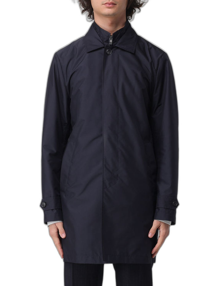 Fay Morning Coat In Water-Repellent Technical Poplin