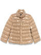 Fay Beige Glossy Quilted Down Jacket