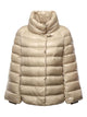 Fay Beige Nylon High Neck Toggle S