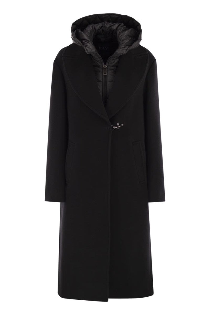 Fay Double Front Coat In Wool And Cashmere