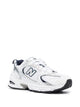 New Balance White Synthetic Mesh Sneakers