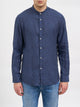 Daniele Alessandrini Linen Korean Collar Shirt