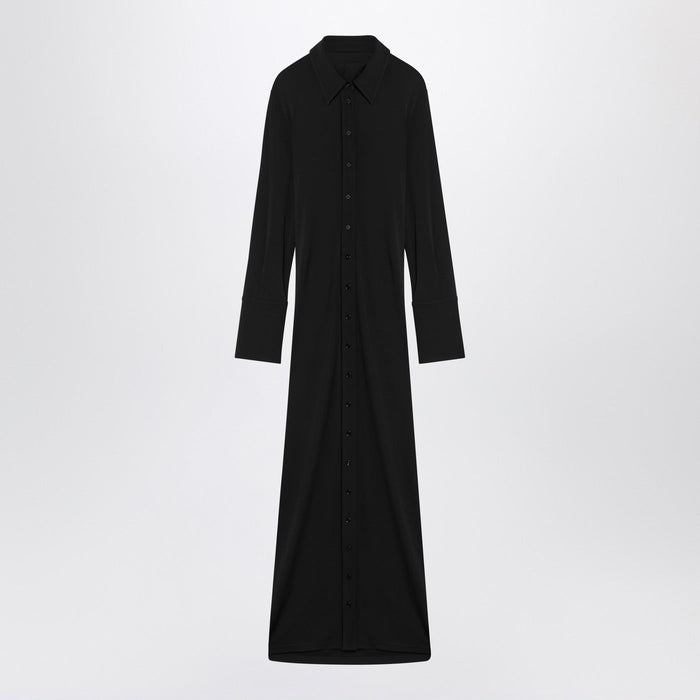 Sportmax Black Shirt Dress In Viscose Jersey