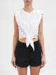 Elisabetta Franchi Sleeveless T-Shirt With Knot