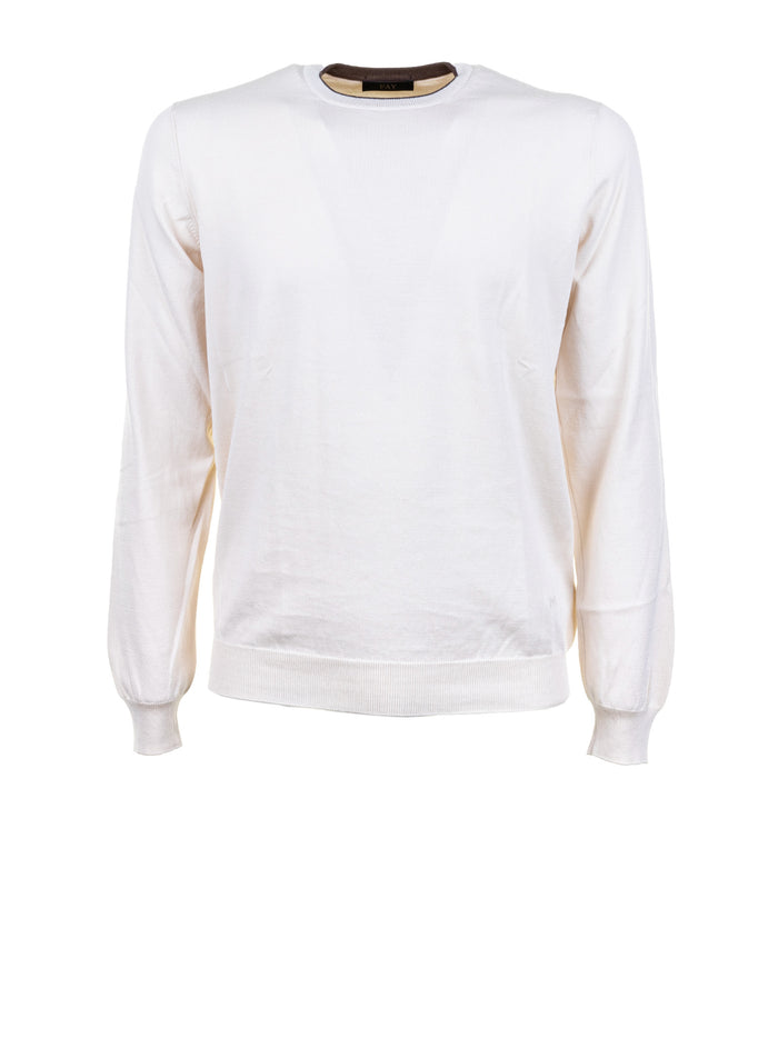 Fay Beige Crewneck Sweater