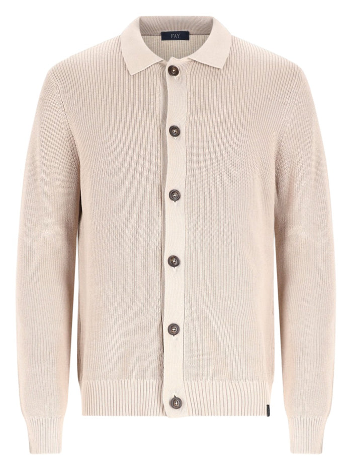 Fay Beige Cotton Sweater