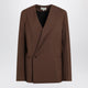 Loulou De Saison Brown Double-Breasted Wool Jacket