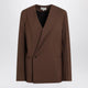 Loulou Studio Brown Double-Breasted Wool Jacket